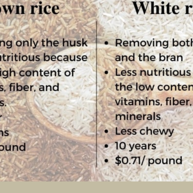 white vs brown rice