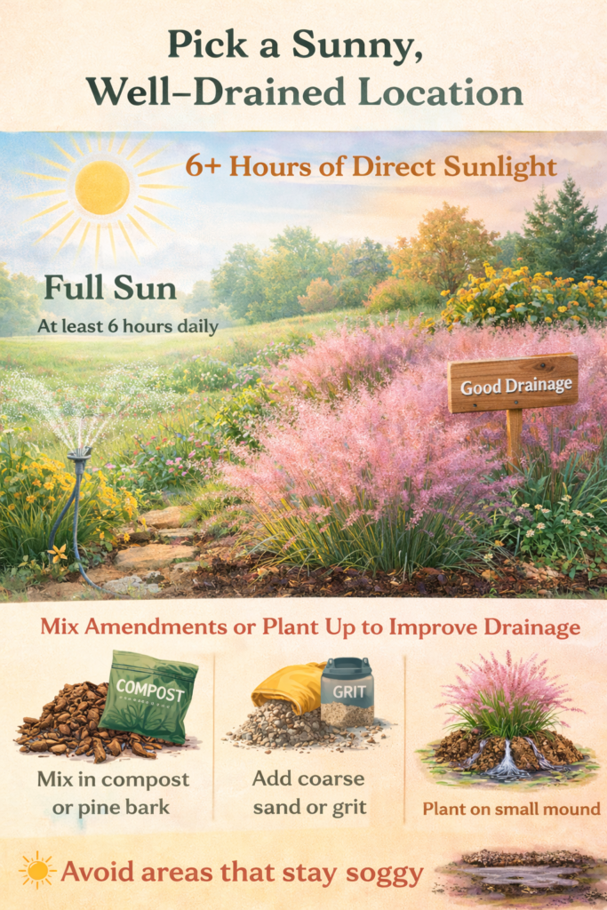 Pick a Sunny, Well Drained Location