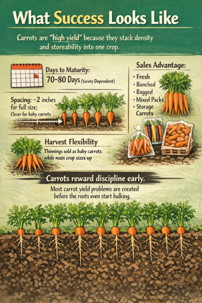 10 Best High Yield Crops for Small Farms ; Carrot