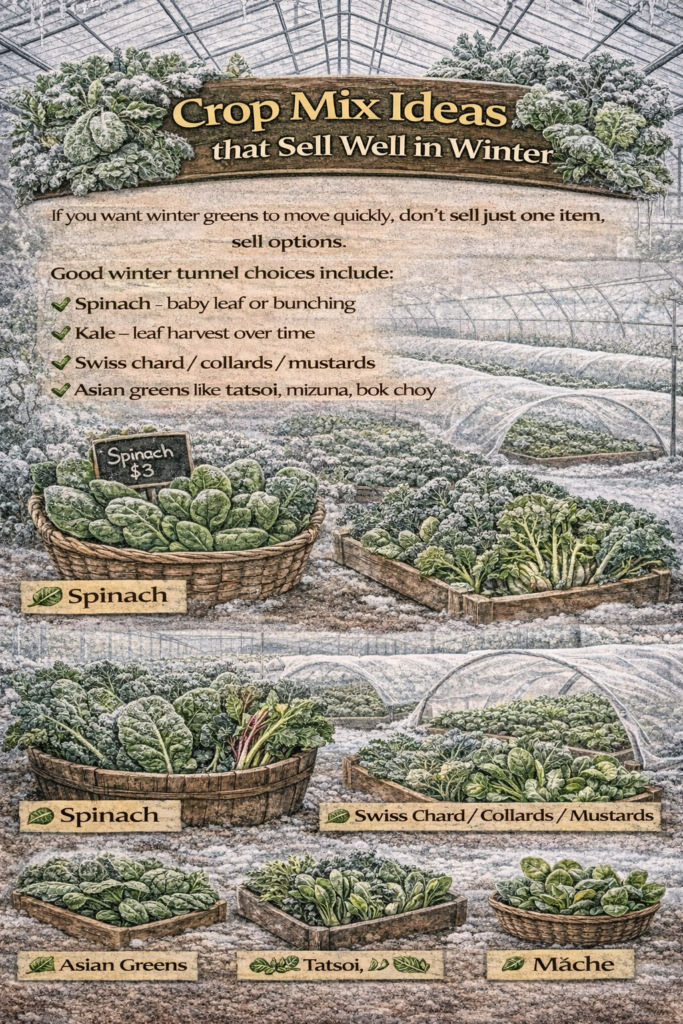 Crop mix ideas that sell well in winter