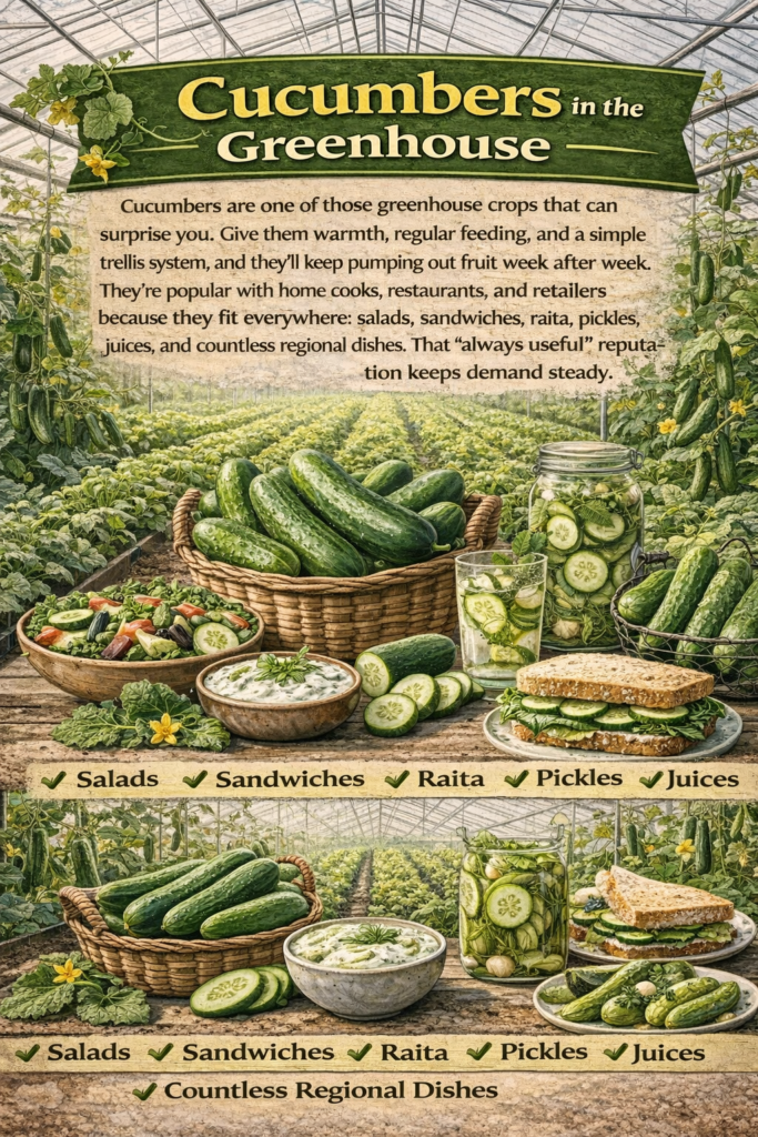 Cucumbers in the Greenhouse