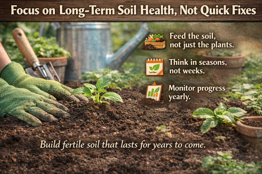 Focus on Long Term Soil Health, Not Quick Fixes