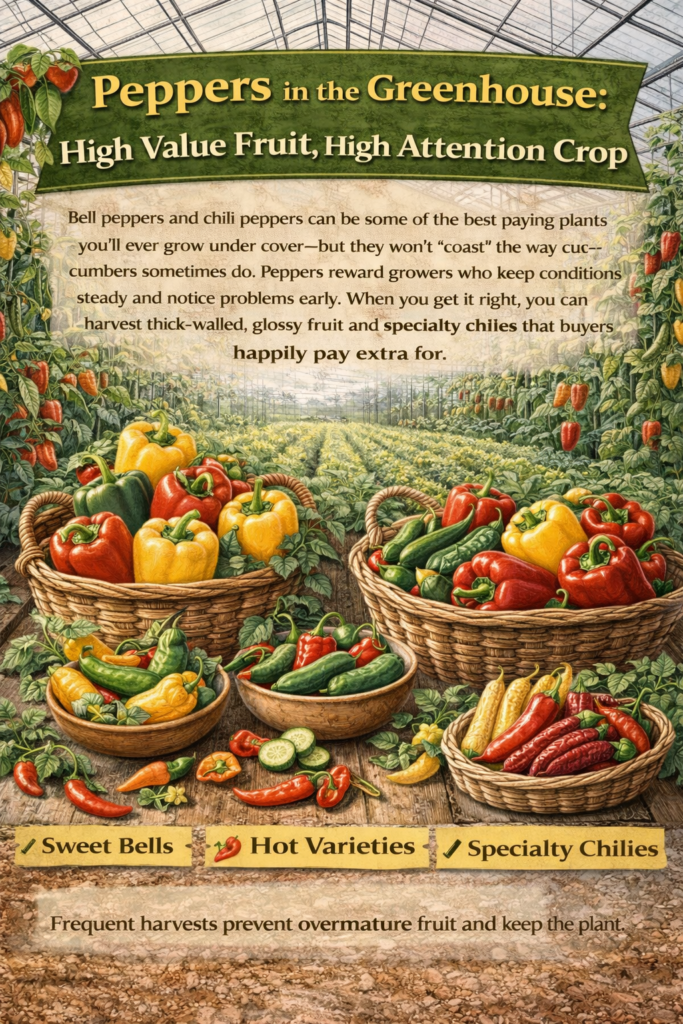 Peppers in the Greenhouse