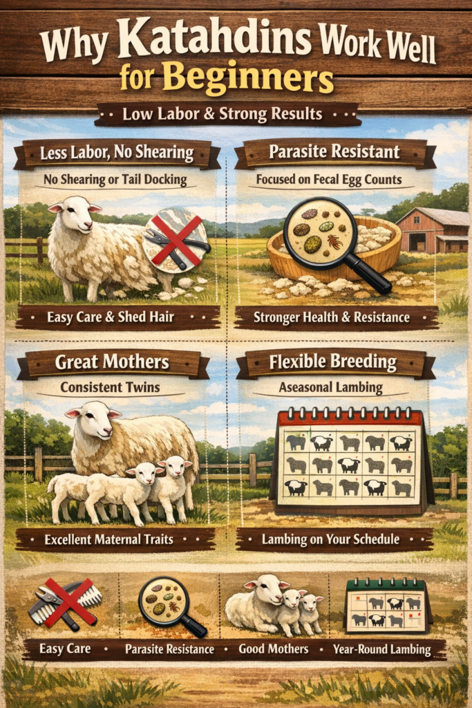 Why Katahdins work well for beginners