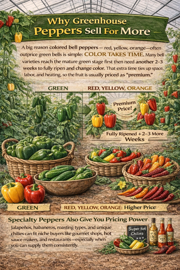 Why greenhouse peppers sell for more