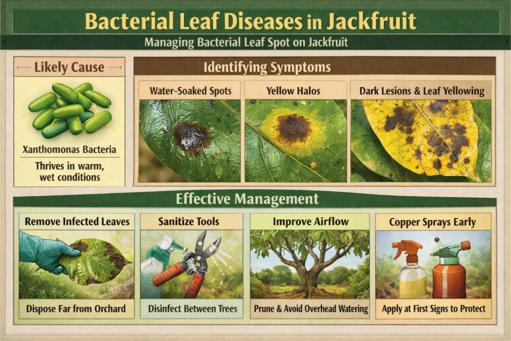 Bacterial leaf diseases in jackfruit