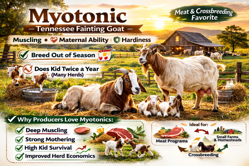 Myotonic, also called Tennessee fainting goat