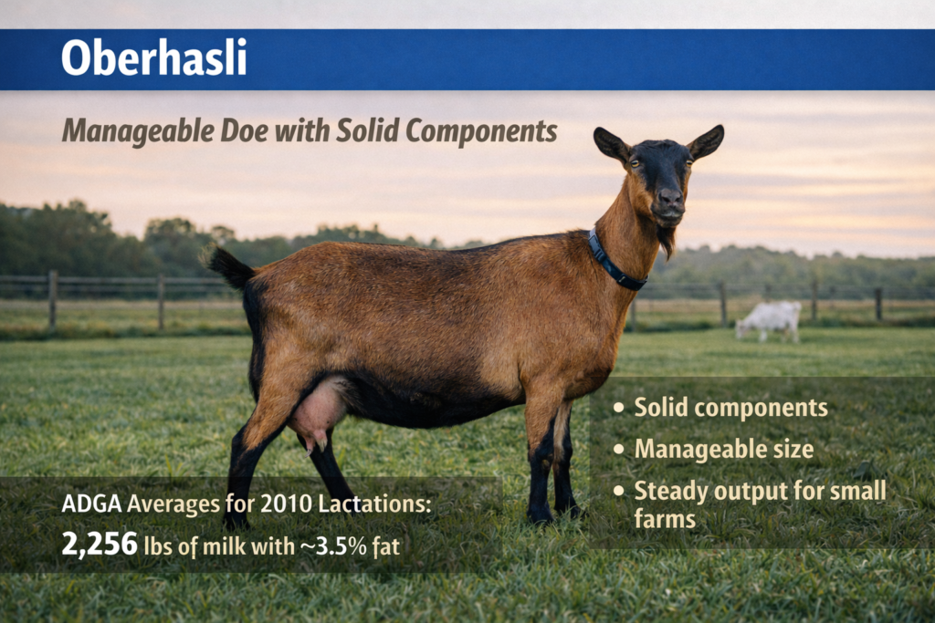 Best Goat Breeds for Milk and Meat : Oberhasli
