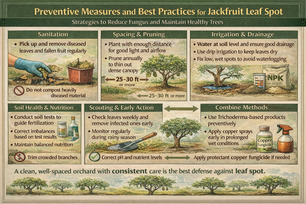 Preventive measures and best practices for jackfruit leaf spot