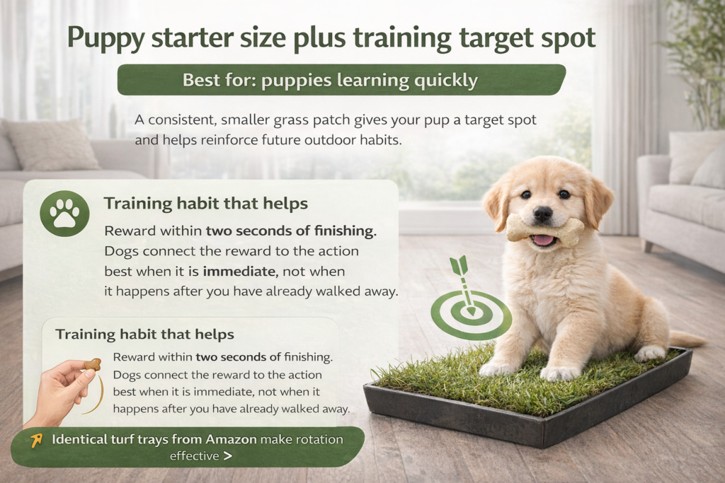 Puppy starter size plus training target spot