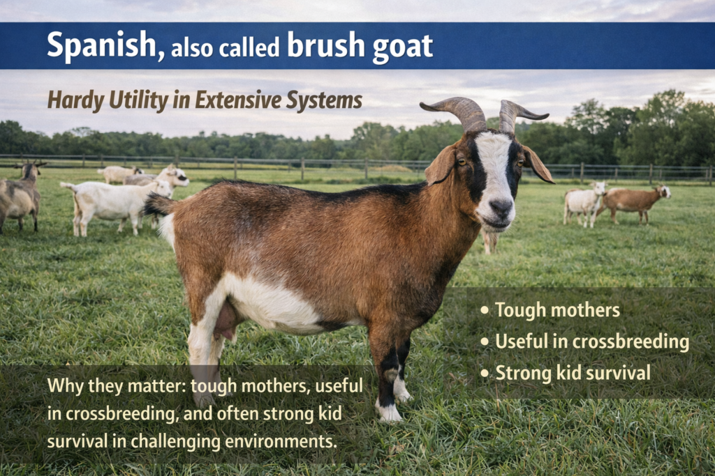 Spanish, also called brush goat