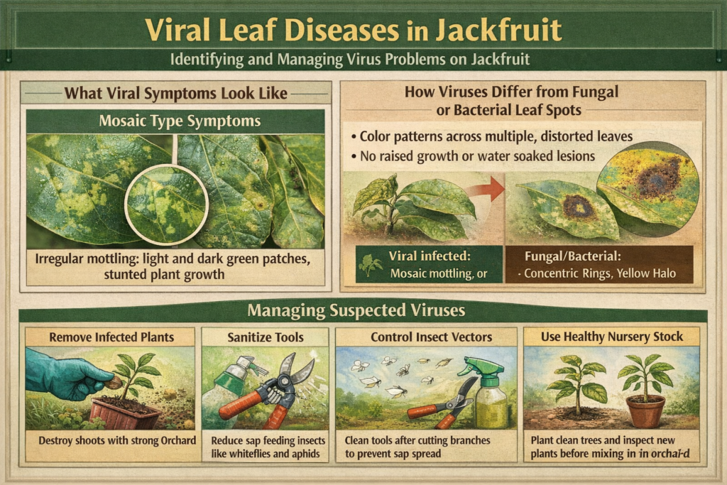 Viral leaf diseases in jackfruit
