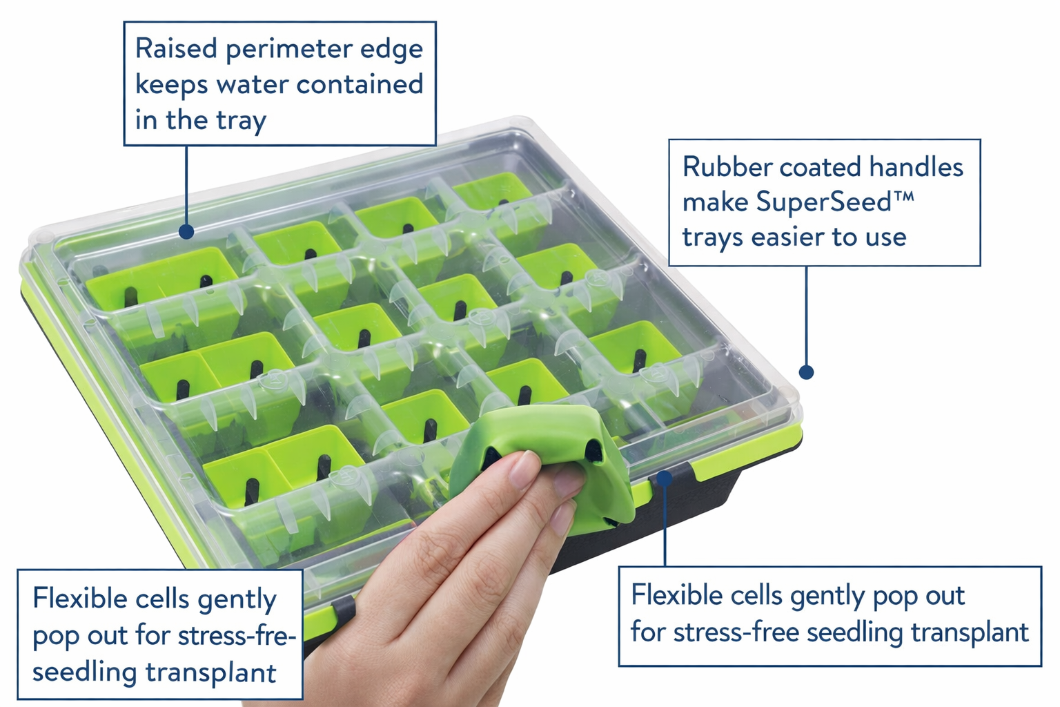 Buy Burpee SuperSeed Seed Starting Tray – 16 XL Cell Grow Kit - Image 7
