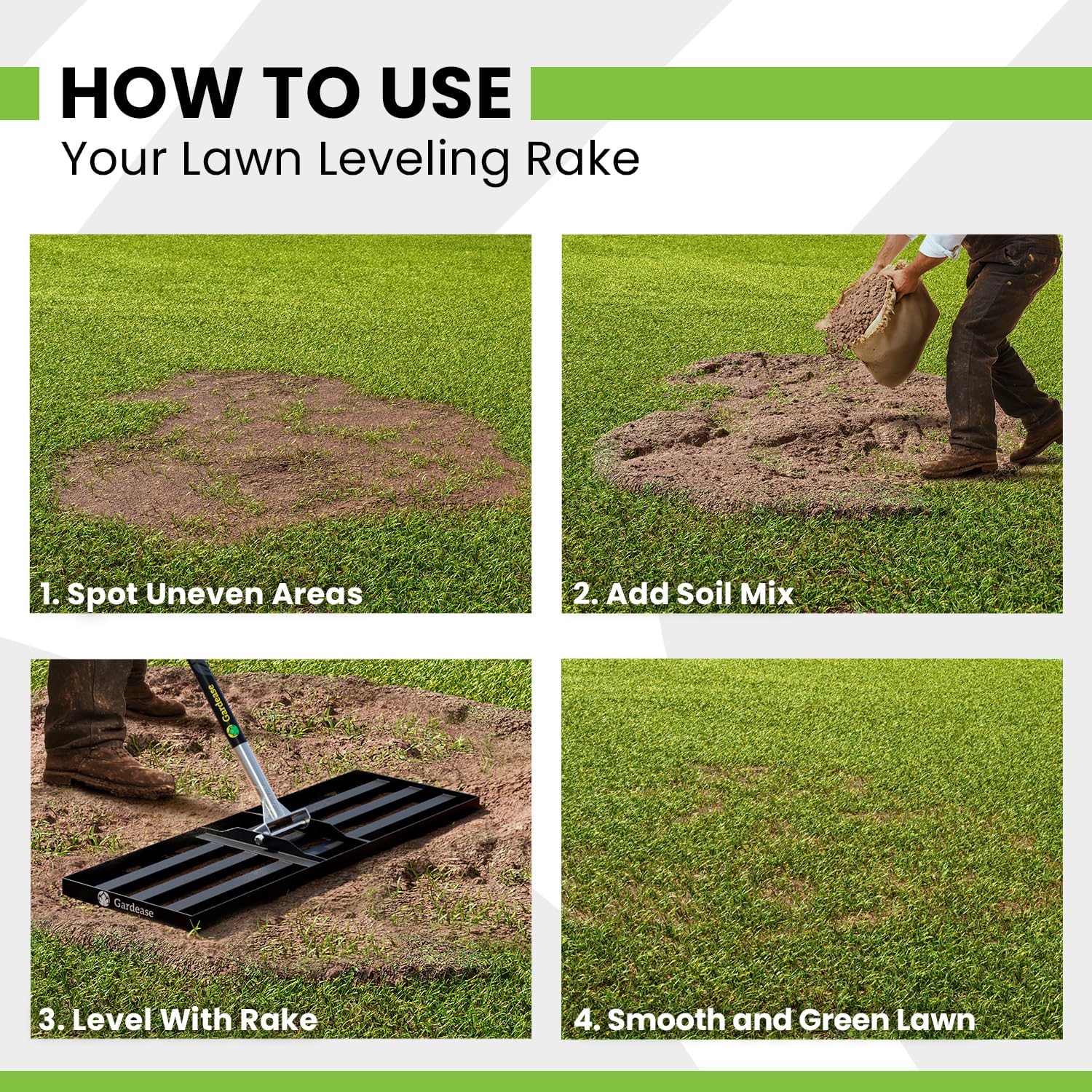 Buy Gardease Lawn Leveling Rake - Best Lawn Leveler for Yard - Image 3
