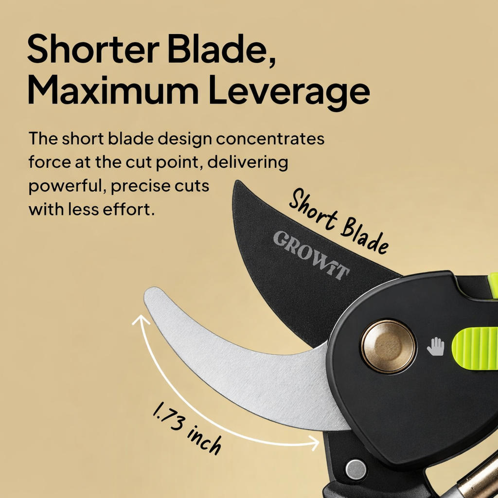 Buy Lime Bypass Pruning Shears & Clippers – Cuts 3x Easier, Ideal for Seniors - Image 3