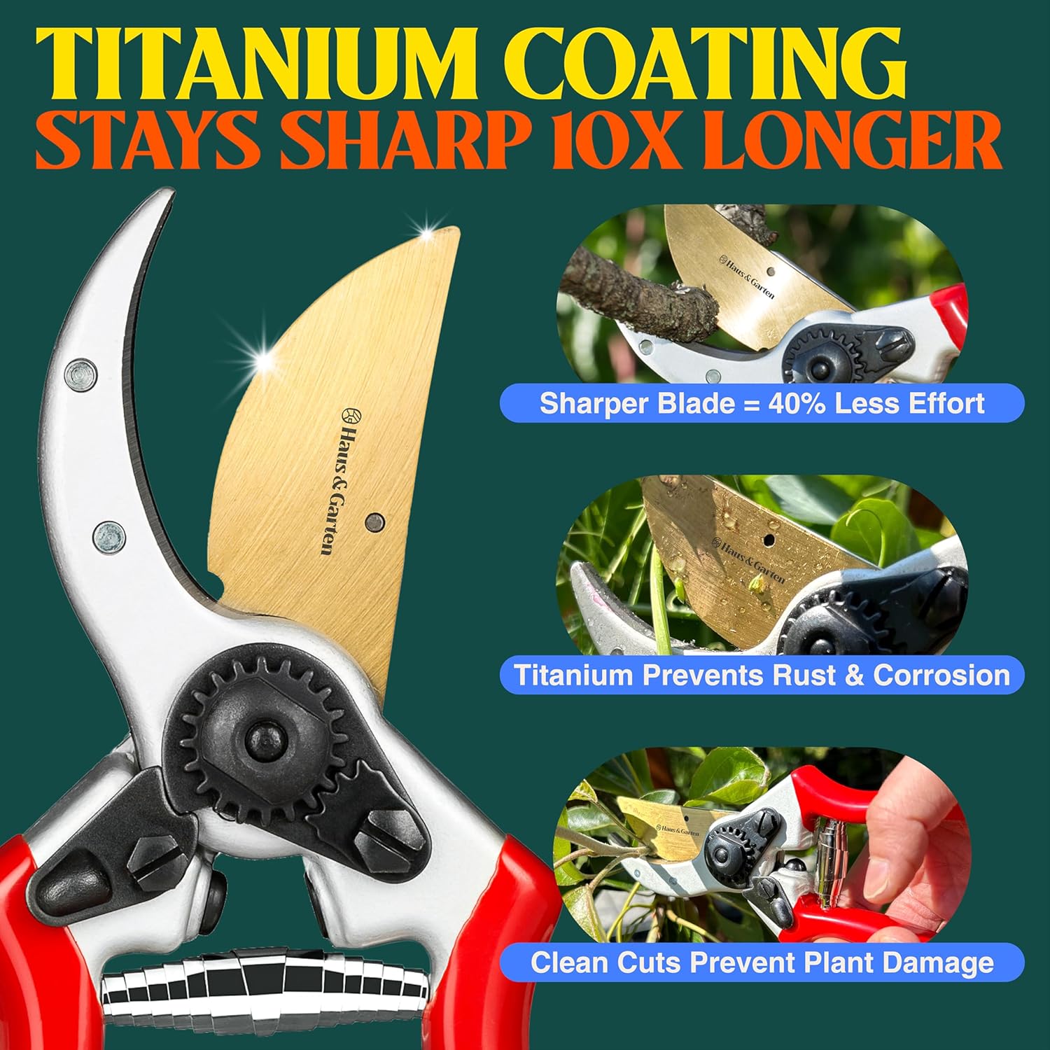 Buy Titanium Bypass Pruning Shears – Best Pruning Tool for Garden Plants - Image 6