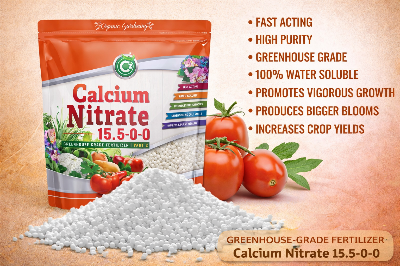 Buy Calcium Nitrate 15.5-0-0 Fertilizer – For Plants, Gardens & Hydroponics - Image 2