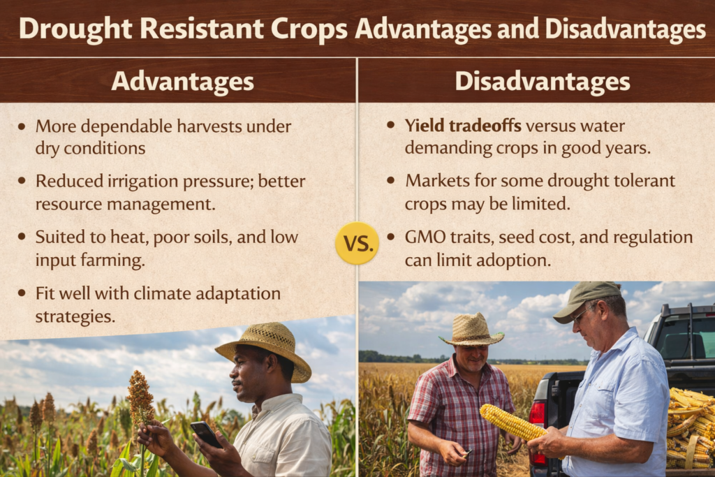 Drought resistant crops advantages and disadvantages