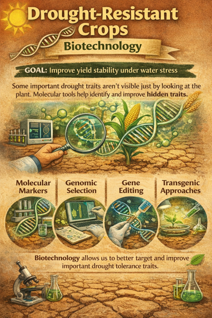 Drought resistant crops biotechnology