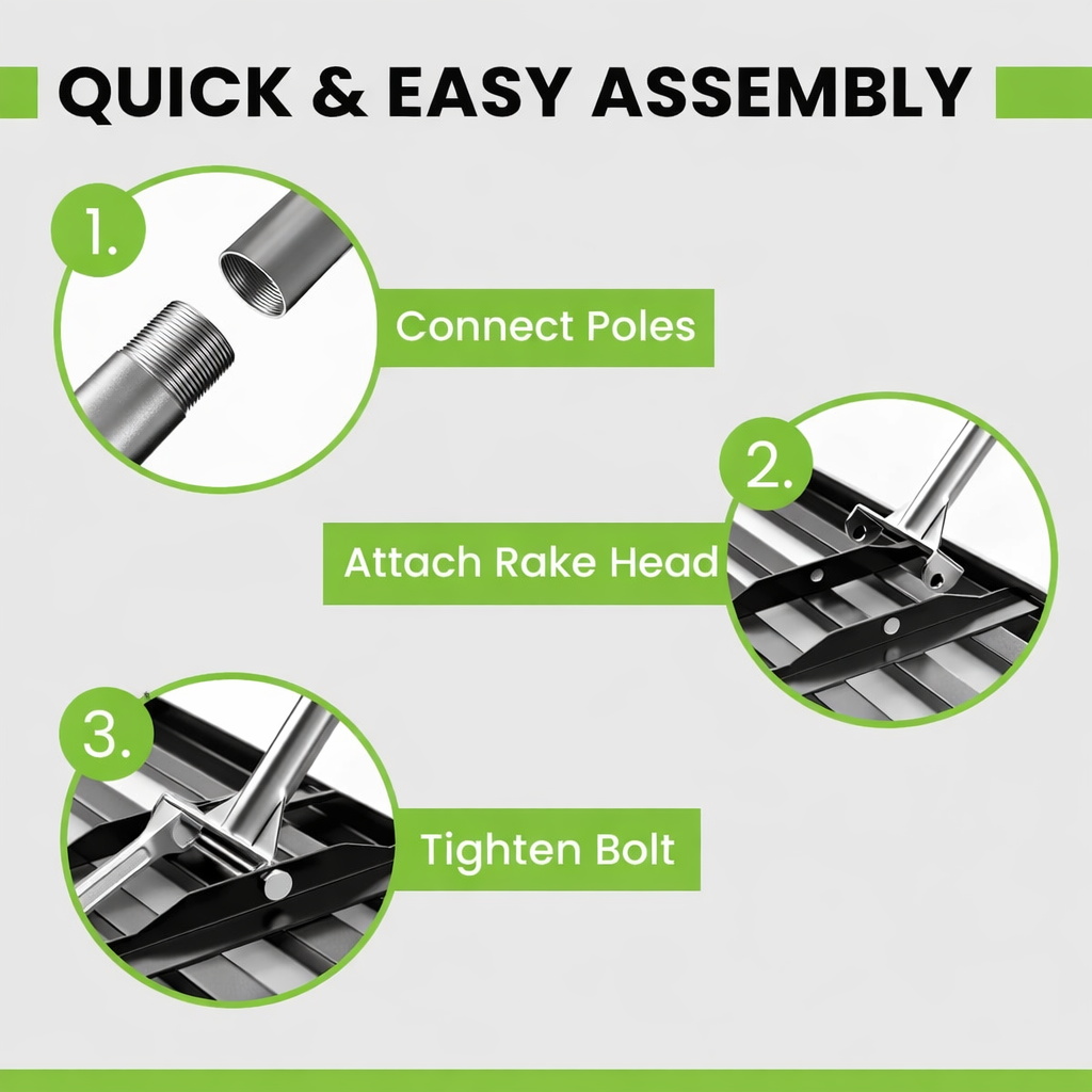 Gardease Lawn Leveling Rake