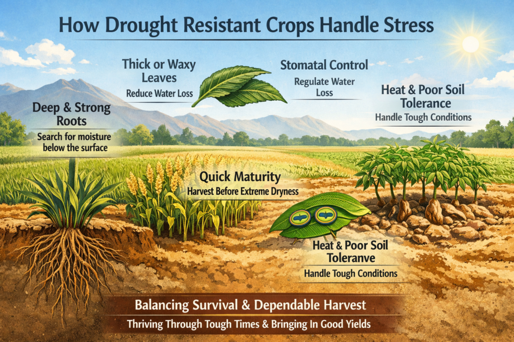 How drought resistant crops handle stress