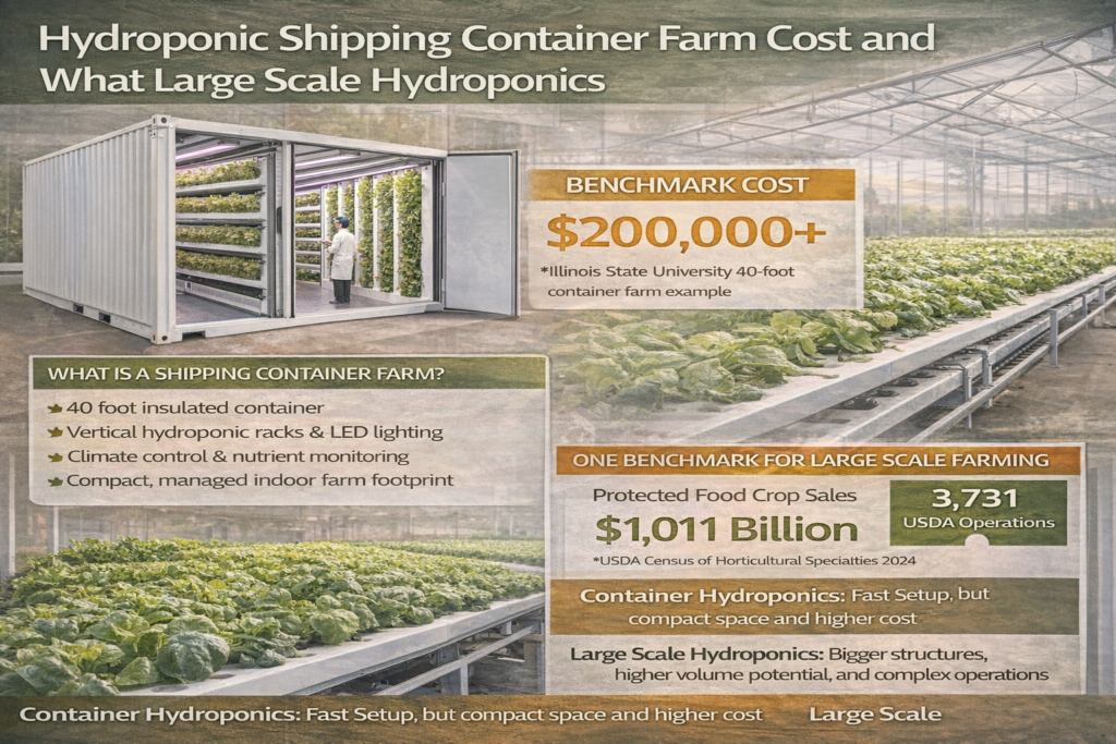 Hydroponic Farming USA : Farm Cost and What Large Scale Hydroponics