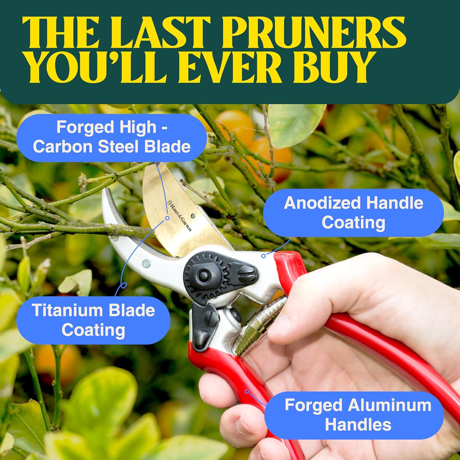 Buy Titanium Bypass Pruning Shears – Best Pruning Tool for Garden Plants - Image 5
