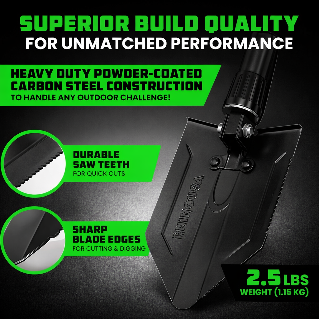Buy RHINO USA Folding Survival Shovel – Best for Gardening - Image 3