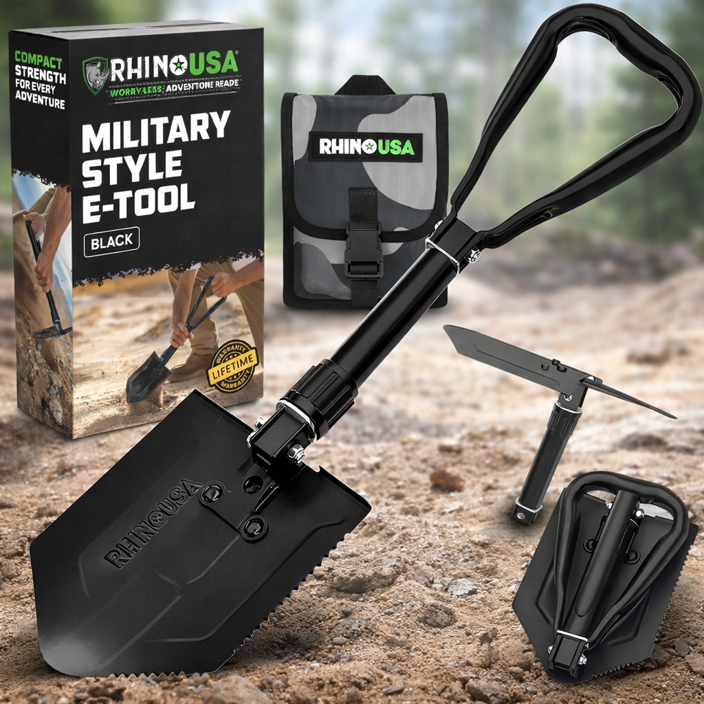 RHINO USA Folding Survival Shovel