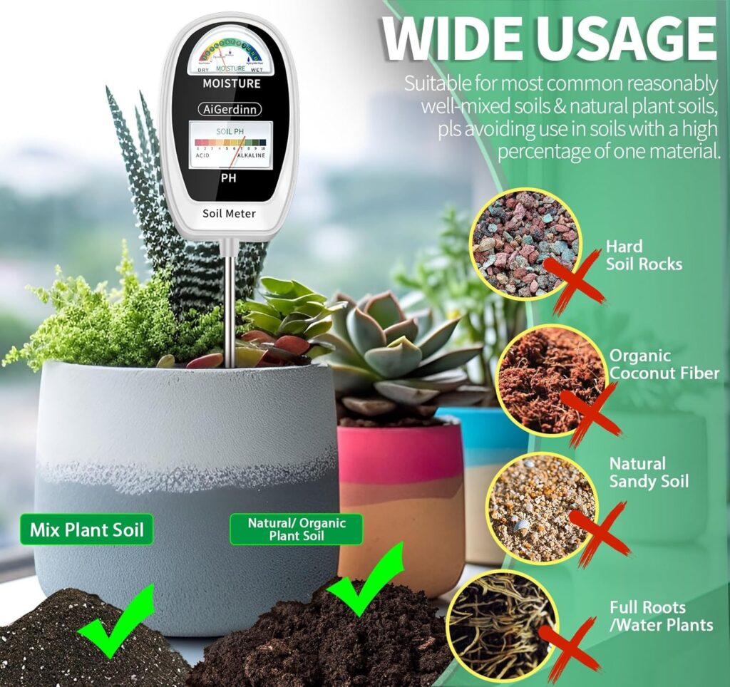 Soil Test Kit – 2 in 1 Soil Moisture & pH Meter