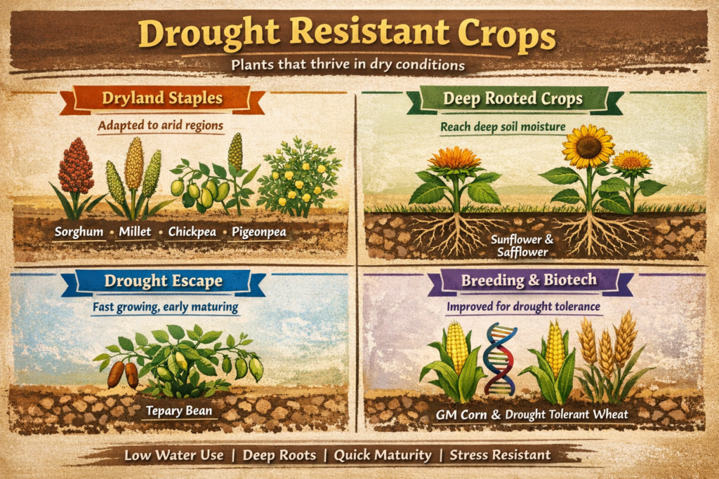 What drought resistant crops are and how they work