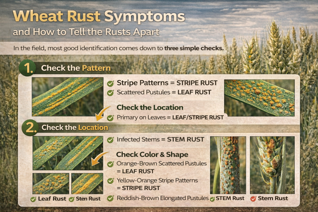 Wheat Rust Symptoms and How to Tell the Rusts Apart