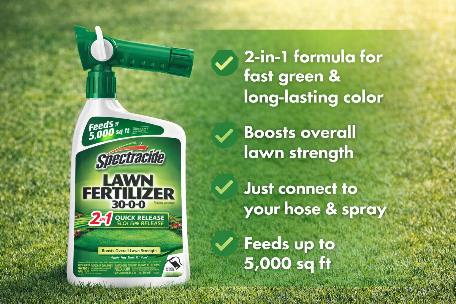 Buy Spectracide Lawn Fertilizer 30-0-0 (3 Pack) – Boost Lawn Strength & Green Growth - Image 2