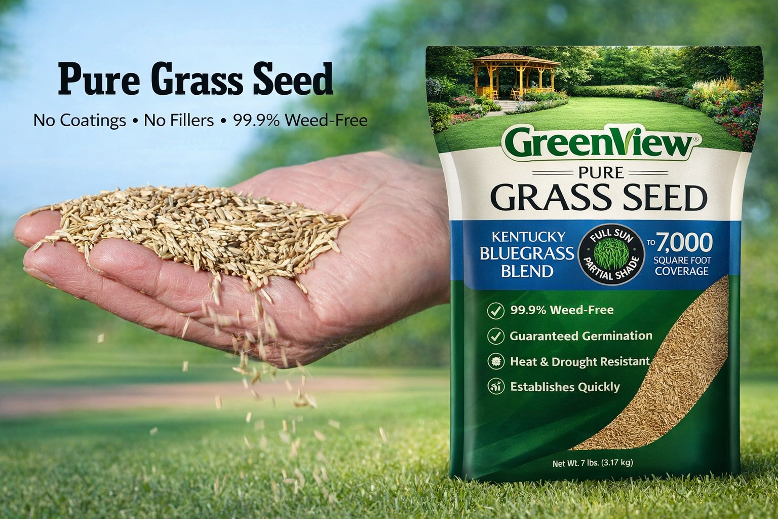 Buy Kentucky Bluegrass Seed 7 lb – GreenView Covers 7,000 sq ft - Image 3