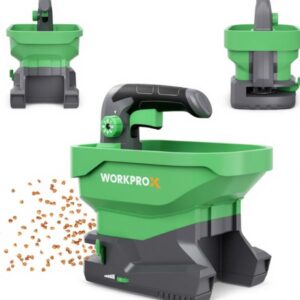workprox battery powered fertilizer spreader