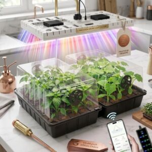 seed starter kit with grow light and heat mat