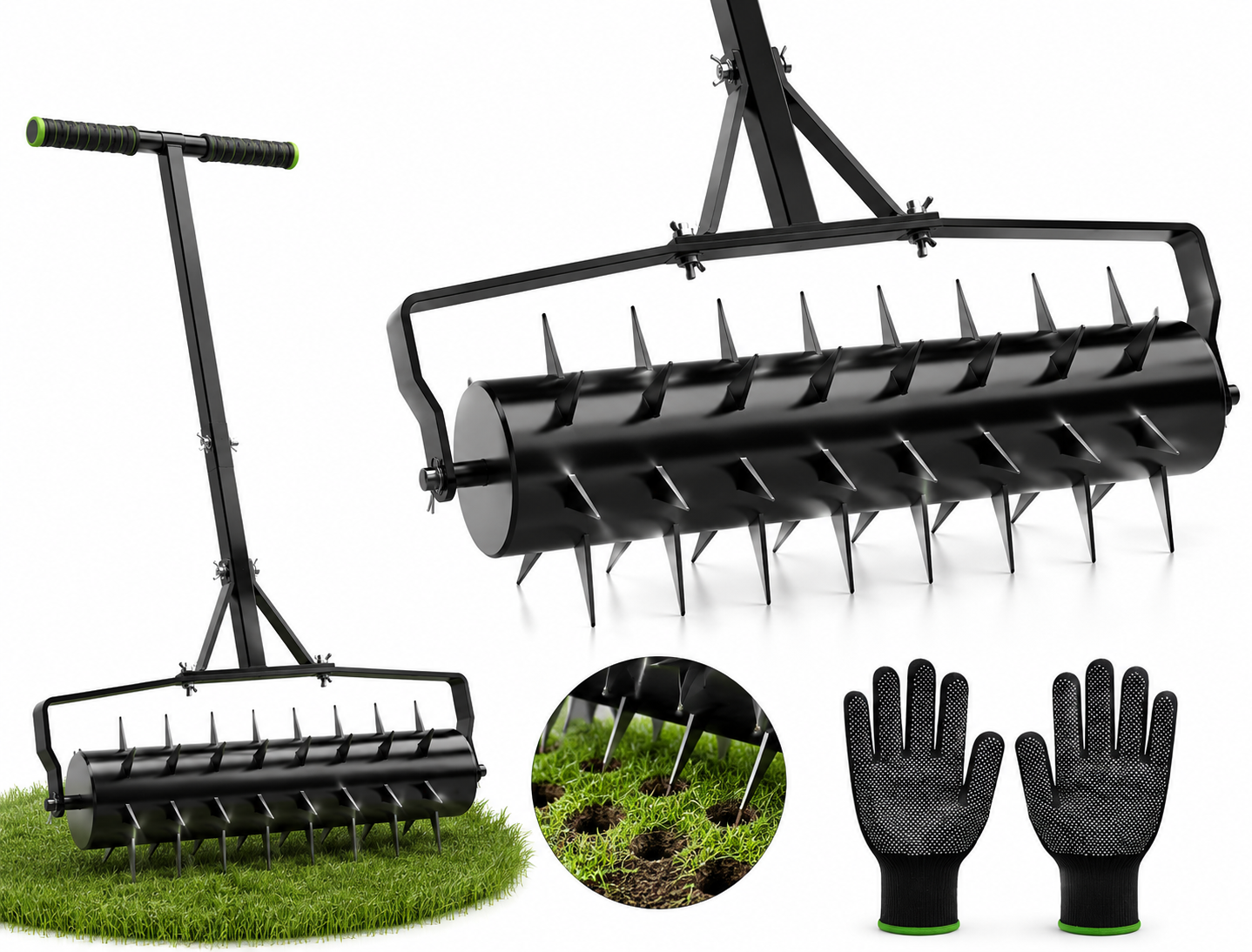 23 Inch Rolling Lawn Aerator