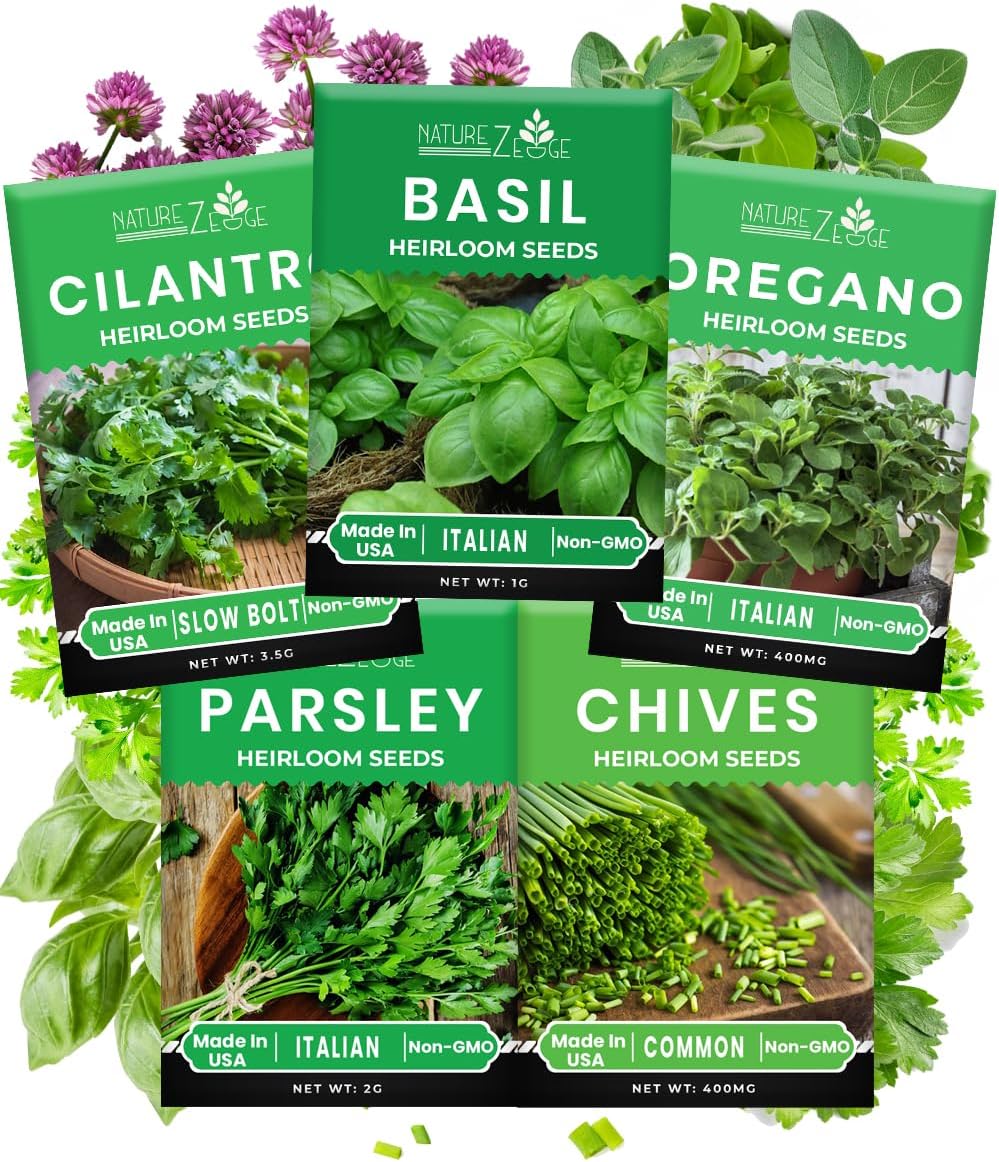 5 Herb Seeds Variety Kit for Home Garden