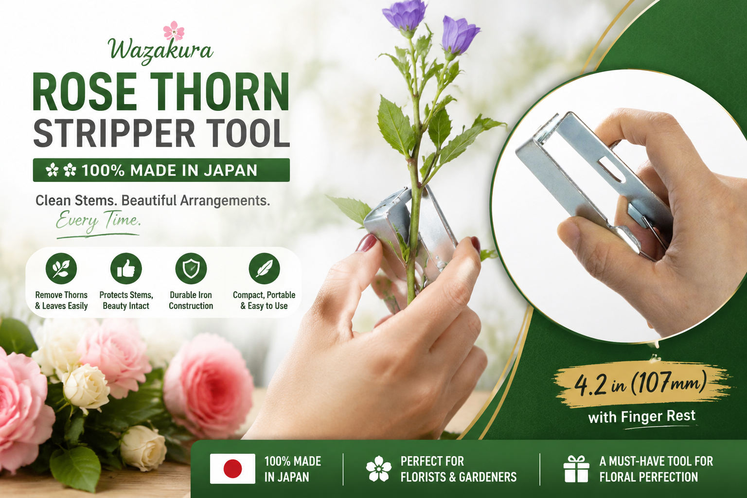 Wazakura Rose Thorn Stripper Tool