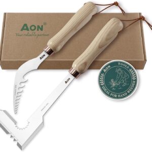 AON 2-Pack Hand Crack Weeder Puller Tool Set