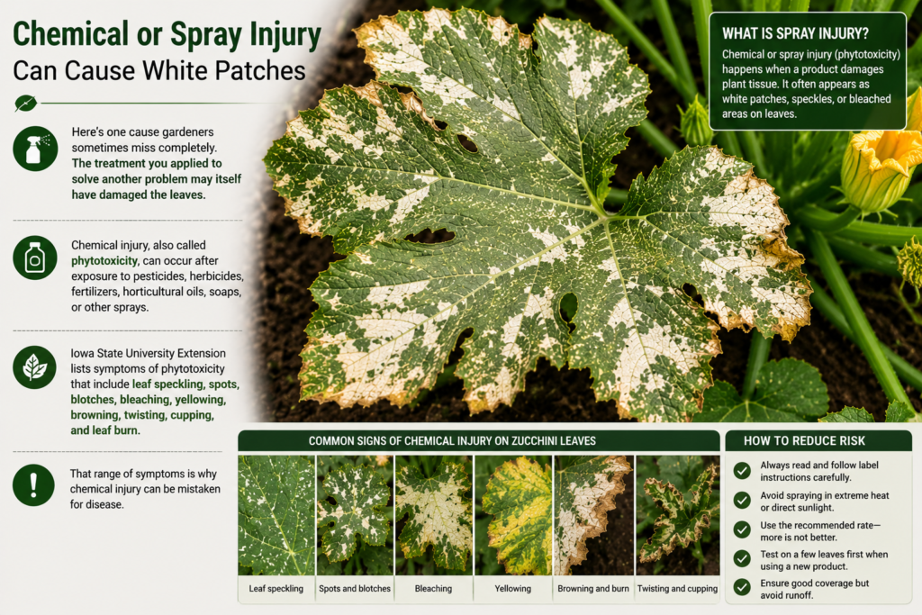 Chemical or Spray Injury Can Cause White Patches