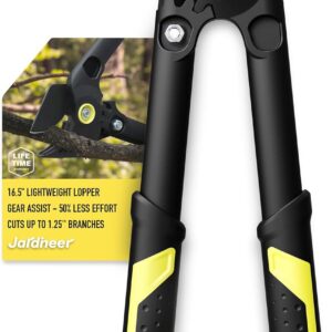 Jardineer 16.5 Garden Loppers for Tree Trimming with Gear Assist