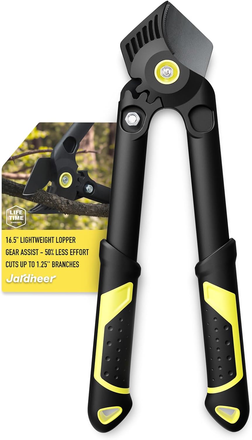 Jardineer 16.5 Garden Loppers for Tree Trimming with Gear Assist