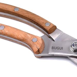 UGUI 8-Inch Wood Handle Pruning Shears