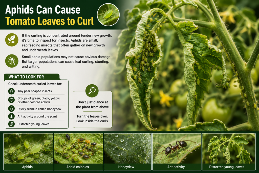 Aphids Can Cause Tomato Leaves to Curl
