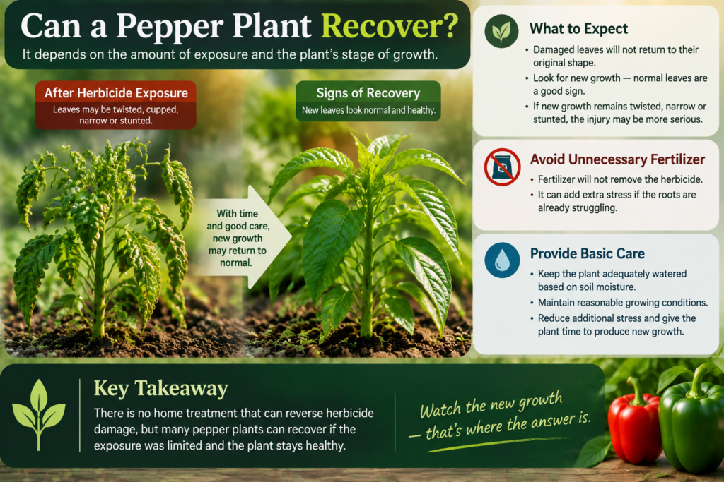 Can a pepper plant recover