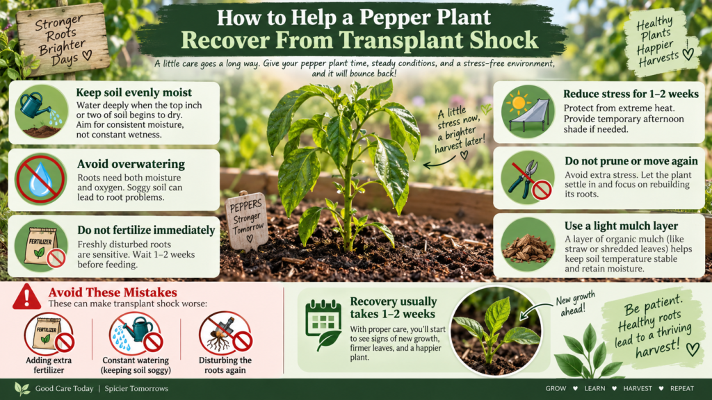 How to Help a Pepper Plant Recover From Transplant Shock