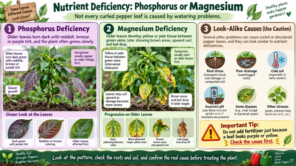 Nutrient Deficiency Phosphorus or Magnesium