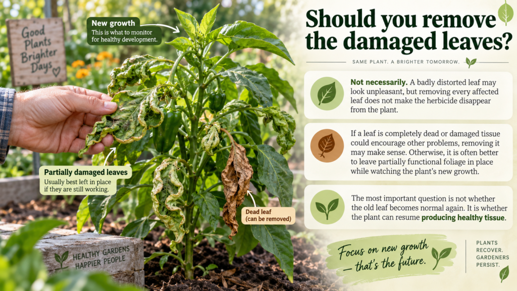 Should you remove the damaged leaves