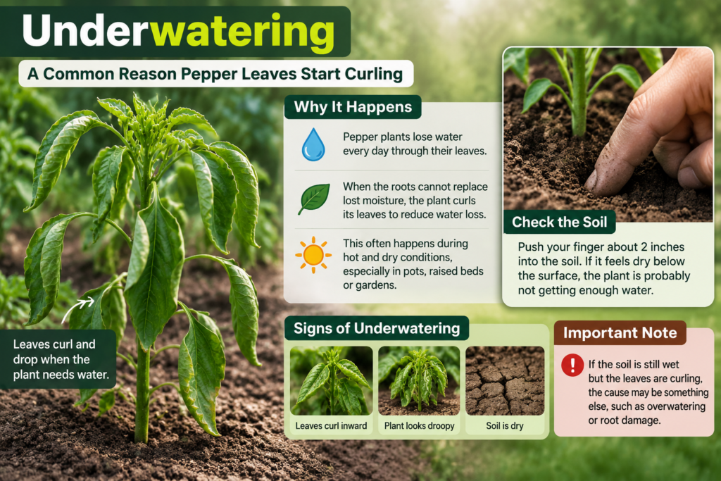 Underwatering A Common Reason Pepper Leaves Start Curling